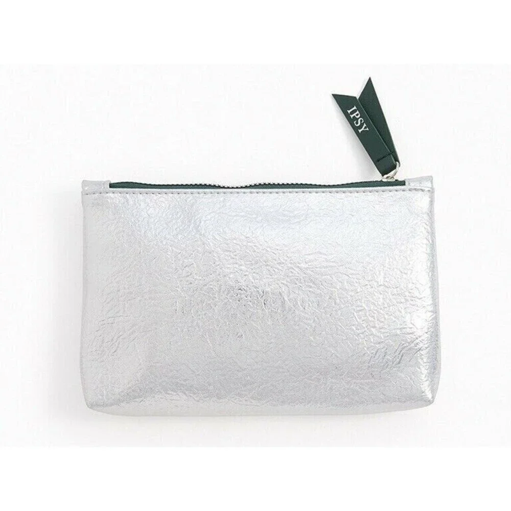 Silver Makeup Case Pouch Travel Wallet Clutch NEW Bag Toiletries Cosmetics